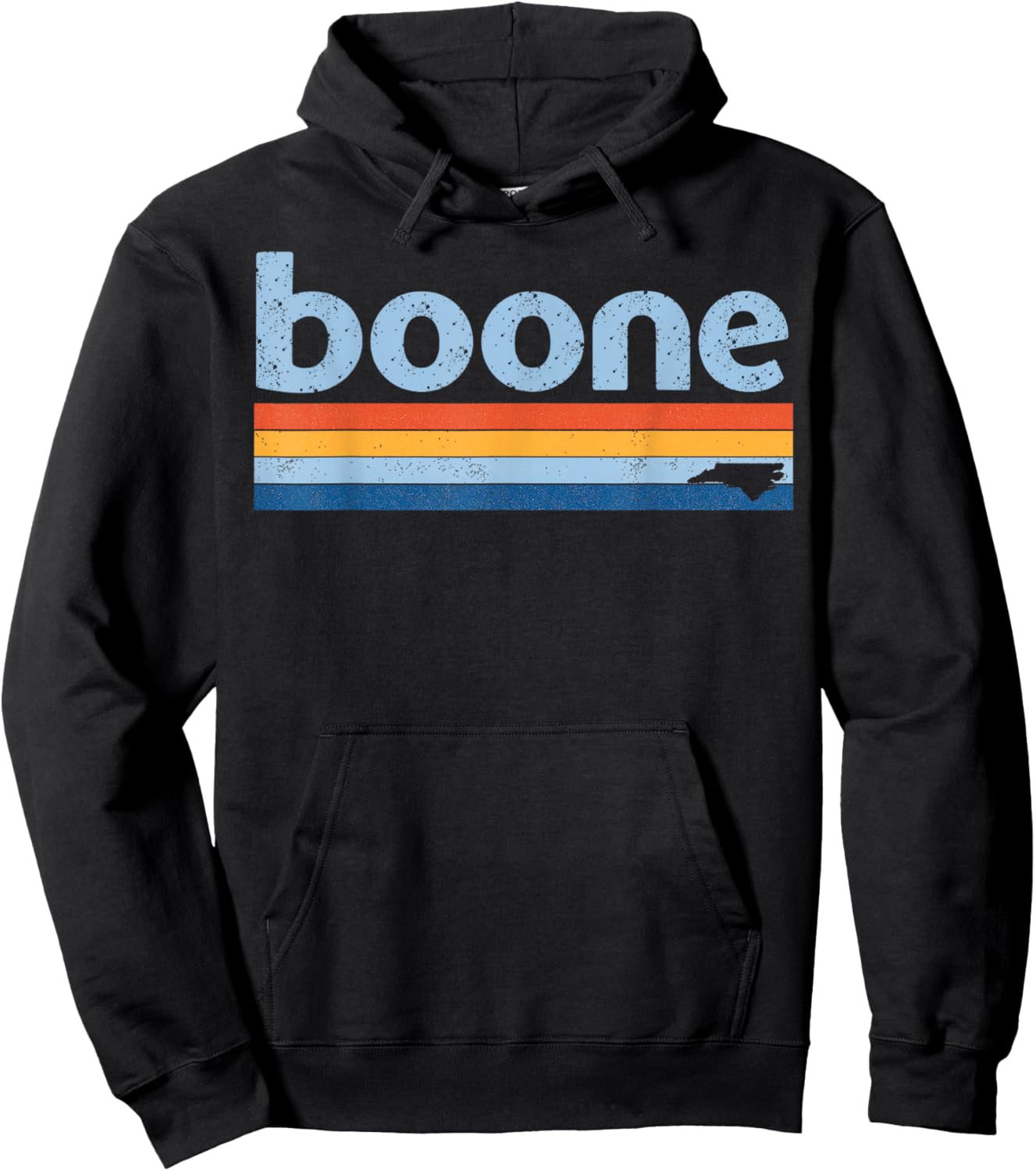 Vintage 80s Style Boone NC Hoodie - Hoodie | Black