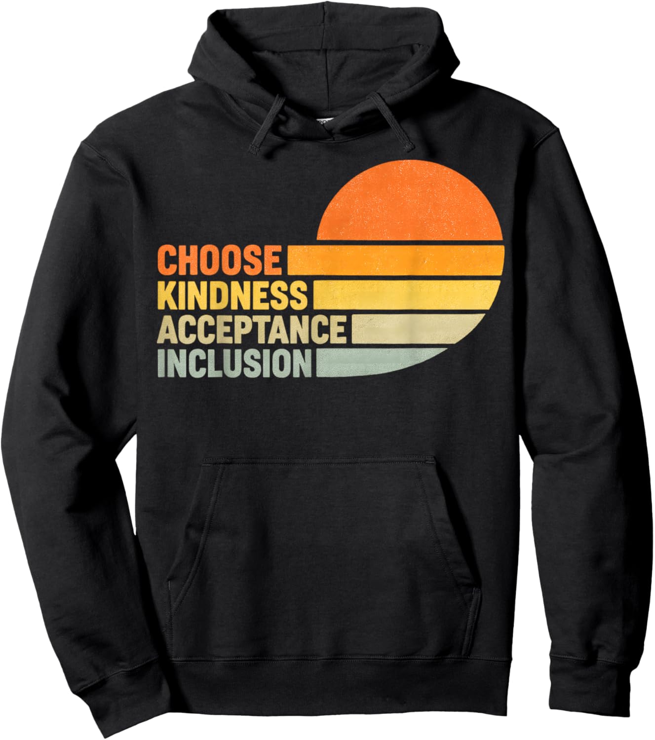 Choose Kindness Acceptation Inclusion Orange Unity Day Hoodie - Hoodie | Black