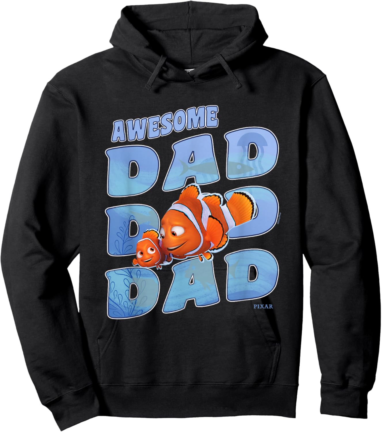 Disney Pixar Finding Nemo Marlin Awesome Dad Father's Day Hoodie - Hoodie | Black