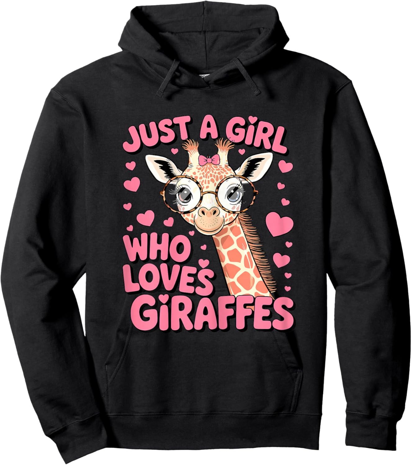 Just A Girl Who Loves Giraffes Hoodie - Hoodie | Black