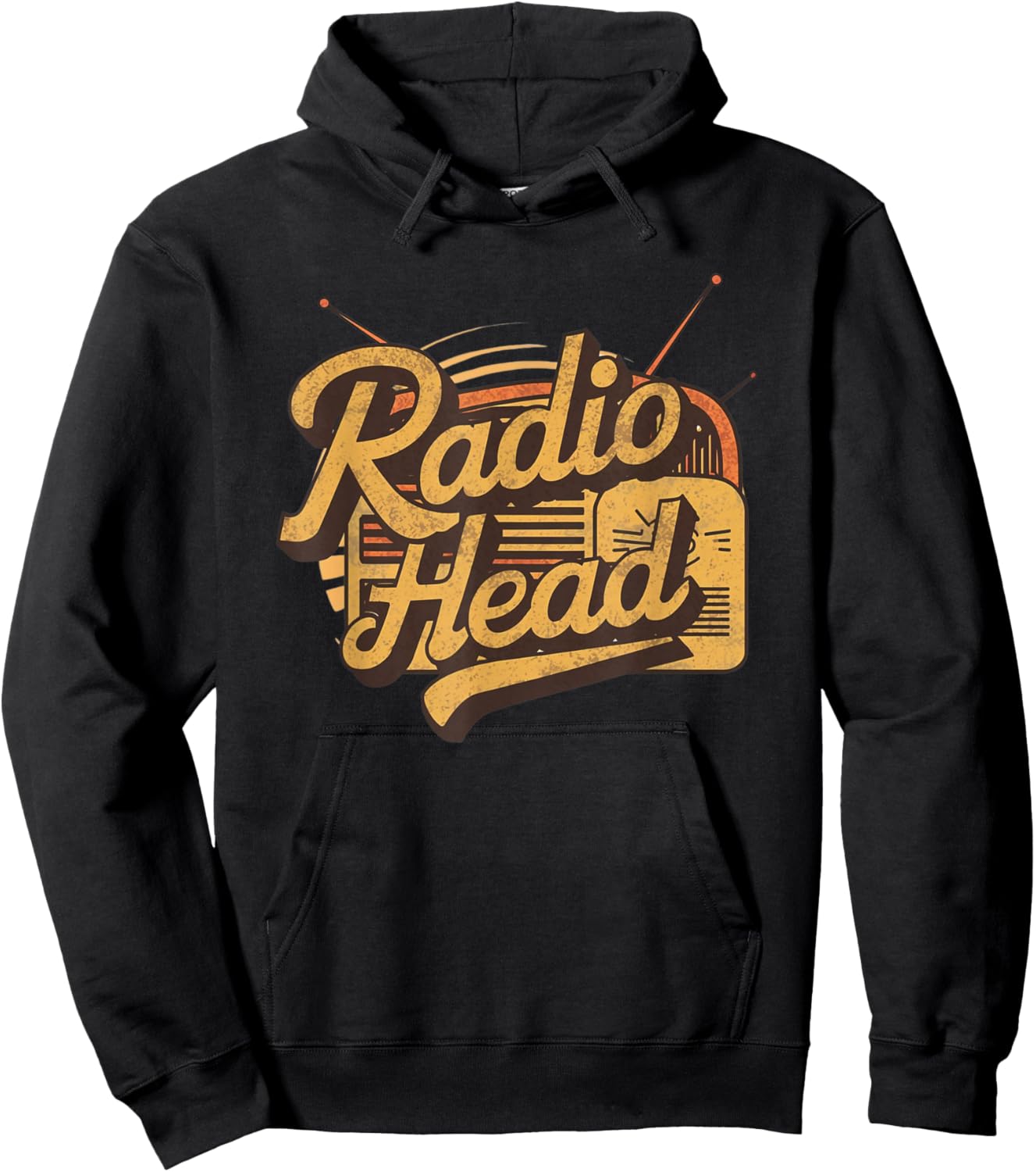 Retro Vintage Radio Head Hoodie - Hoodie | Black