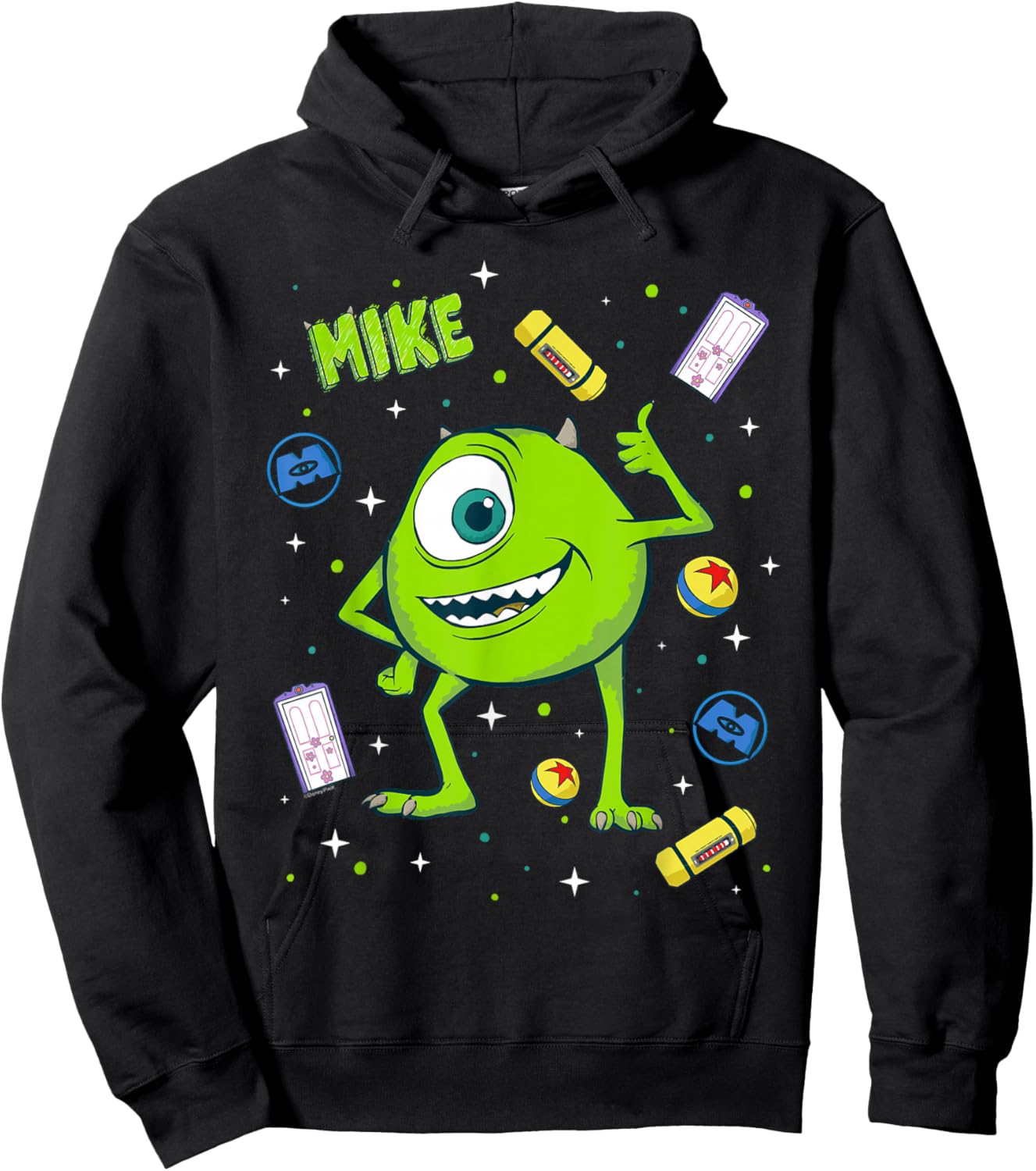 Disney and Pixar's Monsters, Inc. Mike Big Pose Collage Hoodie - Hoodie | Black