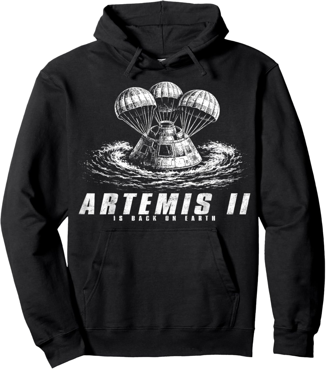 Splashdown Welcome Home Artemis Ii Pacific Ocean April Hoodie - Hoodie | Black