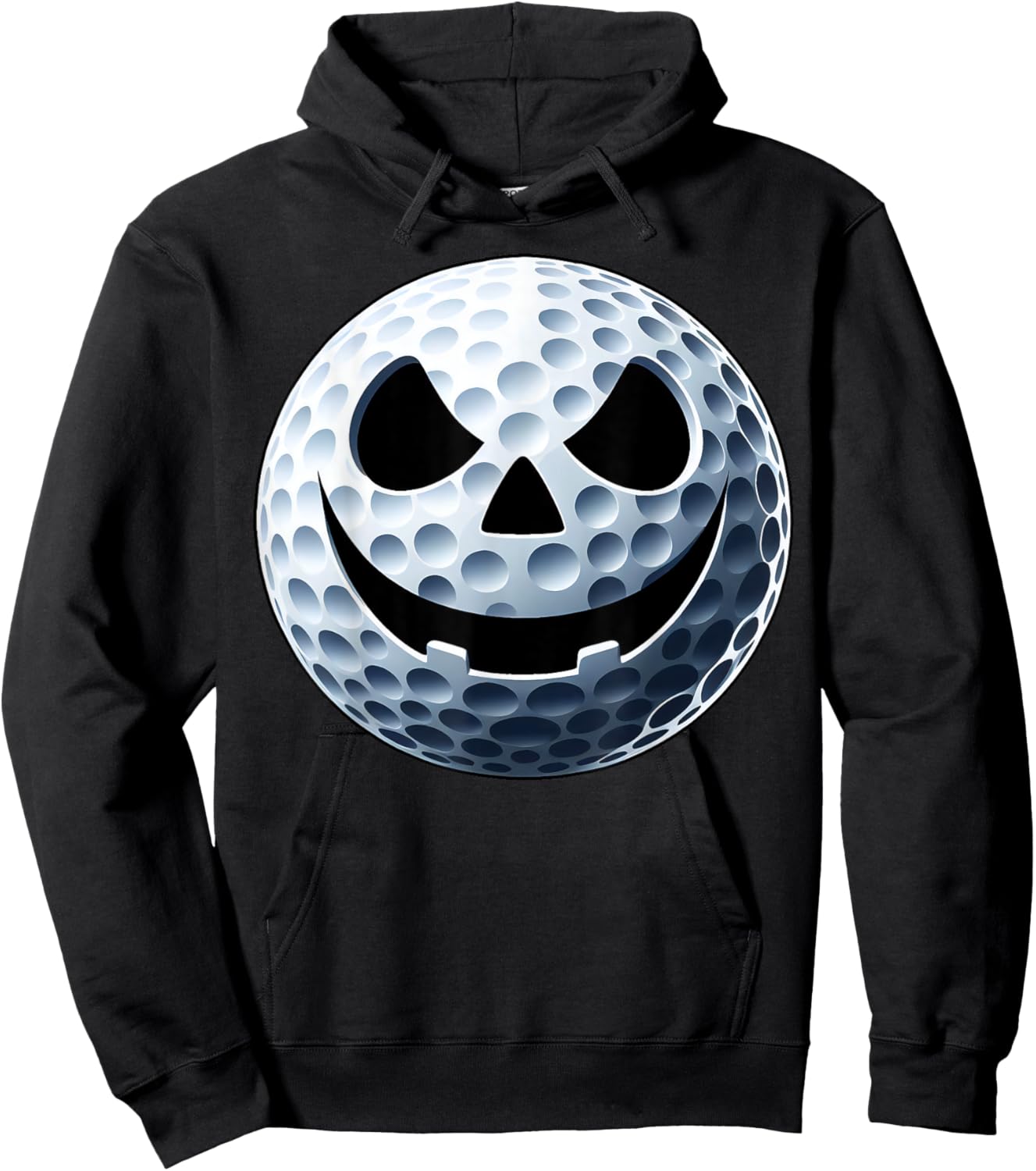 Funny Halloween Jack O Lantern Golf Player Coach Pitcher Hoodie - Hoodie | Black