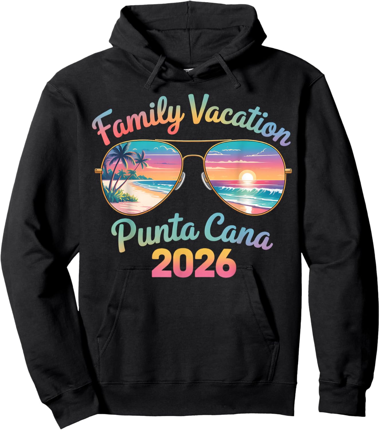 Punta Cana 2026 Family Vacation Matching Beach Trip Hoodie - Hoodie | Black