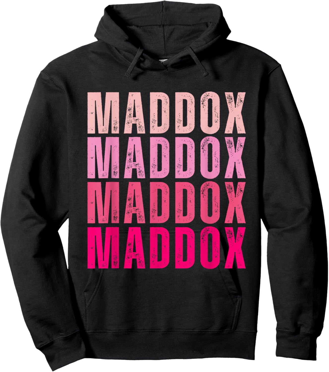 Personalized Name Maddox I Love Maddox Vintage Hoodie - Hoodie | Black