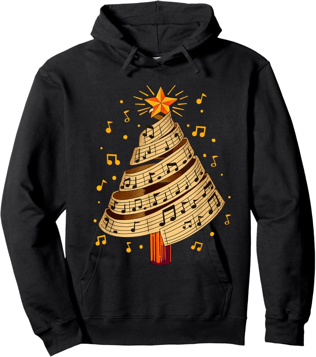 Christmas Tree Musical Hoodie - Hoodie | Black