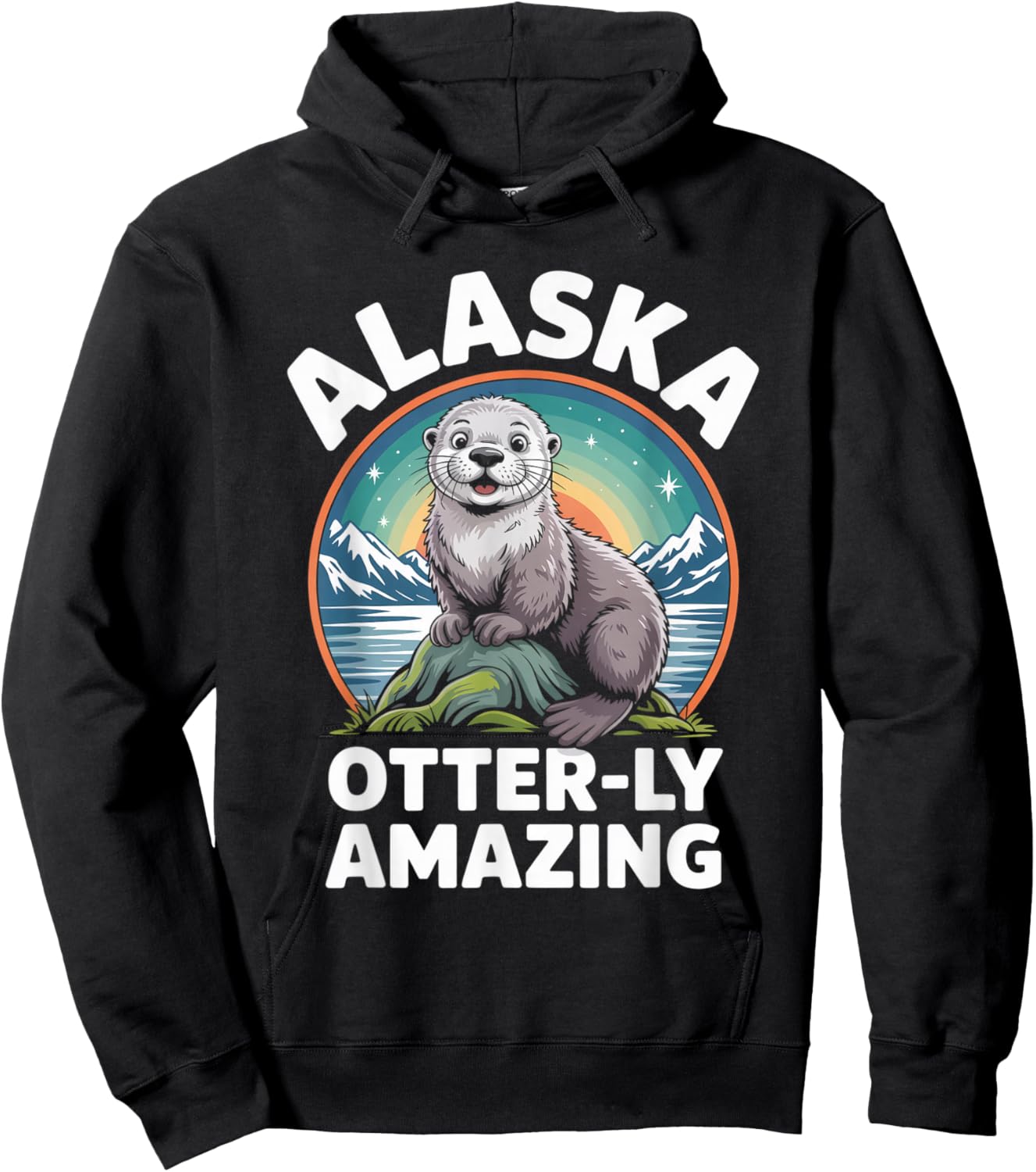 Alaska Otterly Amazing Funny Cute Travel Souvenir Hoodie - Hoodie | Black