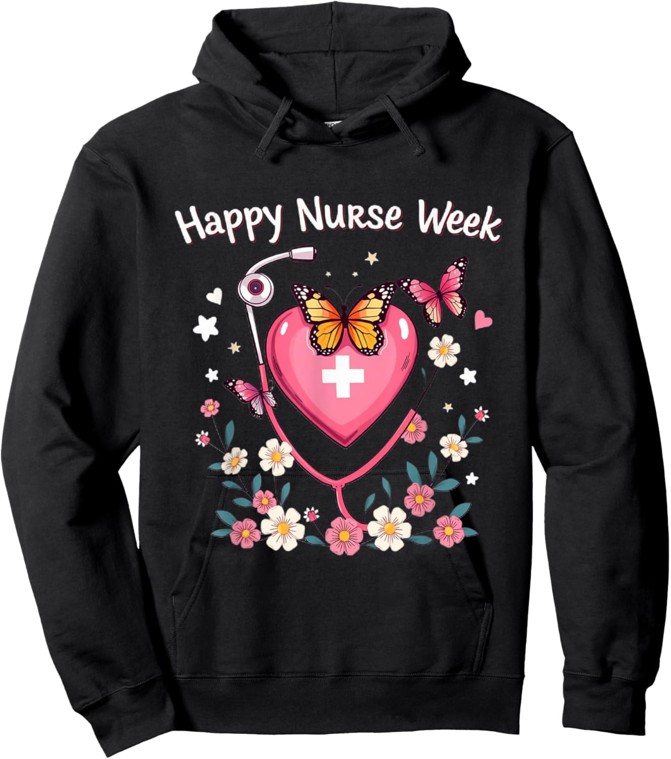 Happy National Nurses Week 2025 - Nurses Week Cute Party Hoodie - Hoodie | Black