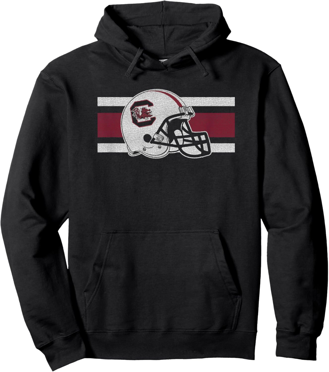 South Carolina Gamecocks Football Retro Helmet Black Hoodie - Hoodie | Black