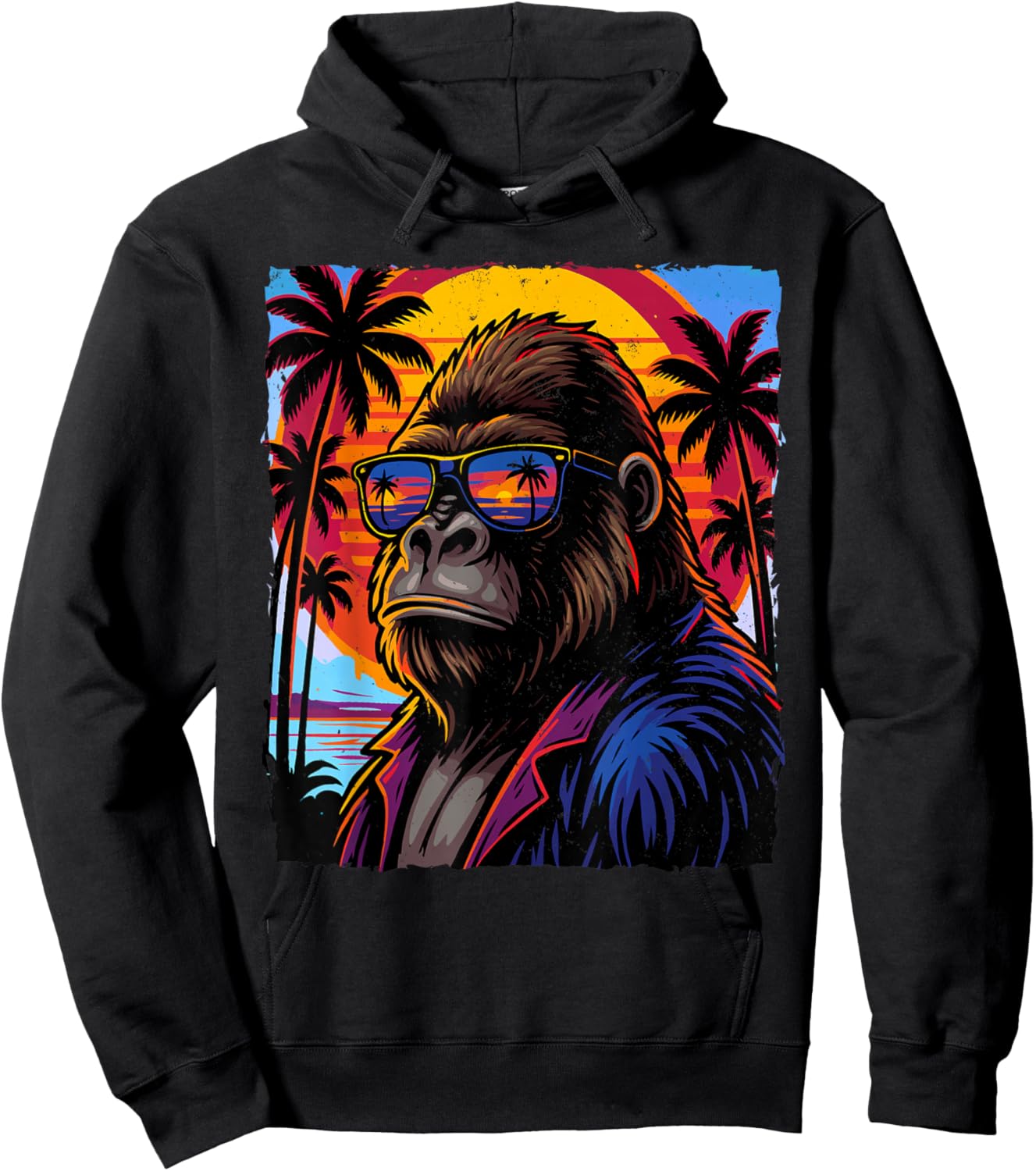 Cool Gorilla Art Women Kids Ape Monkey Gorilla Fan Hoodie - Hoodie | Black