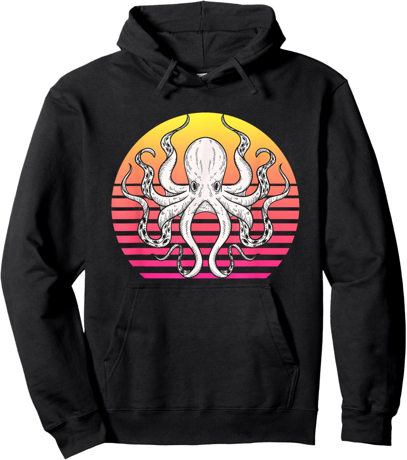 Octopus Retro Gift or Boys Hoodie - Hoodie | Black