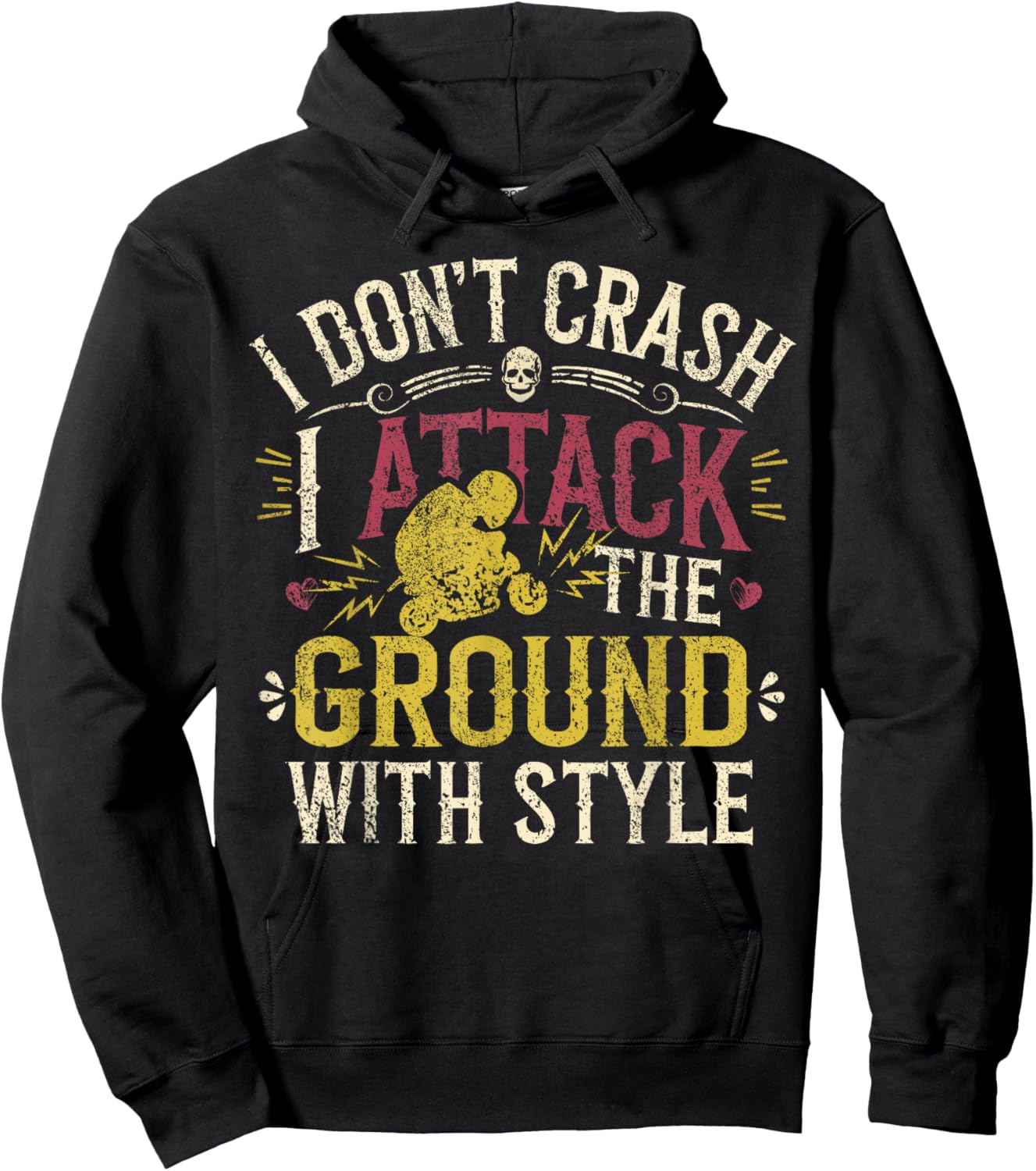Funny Pocket Bike Rider Don't Crash Mini-Moto Hoodie - Hoodie | Black