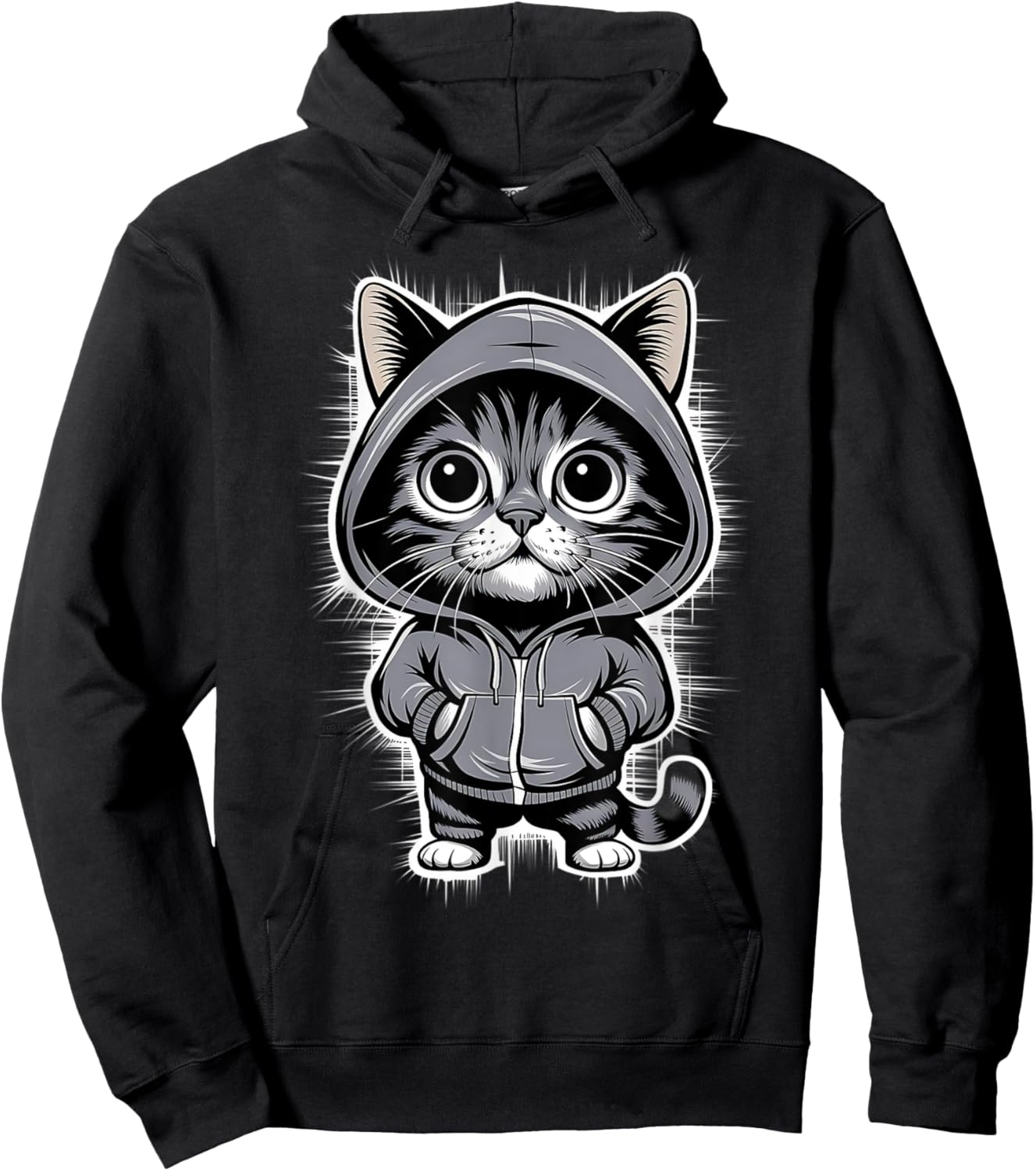 Adorable Cat Women Kids Hoodie - Hoodie | Black