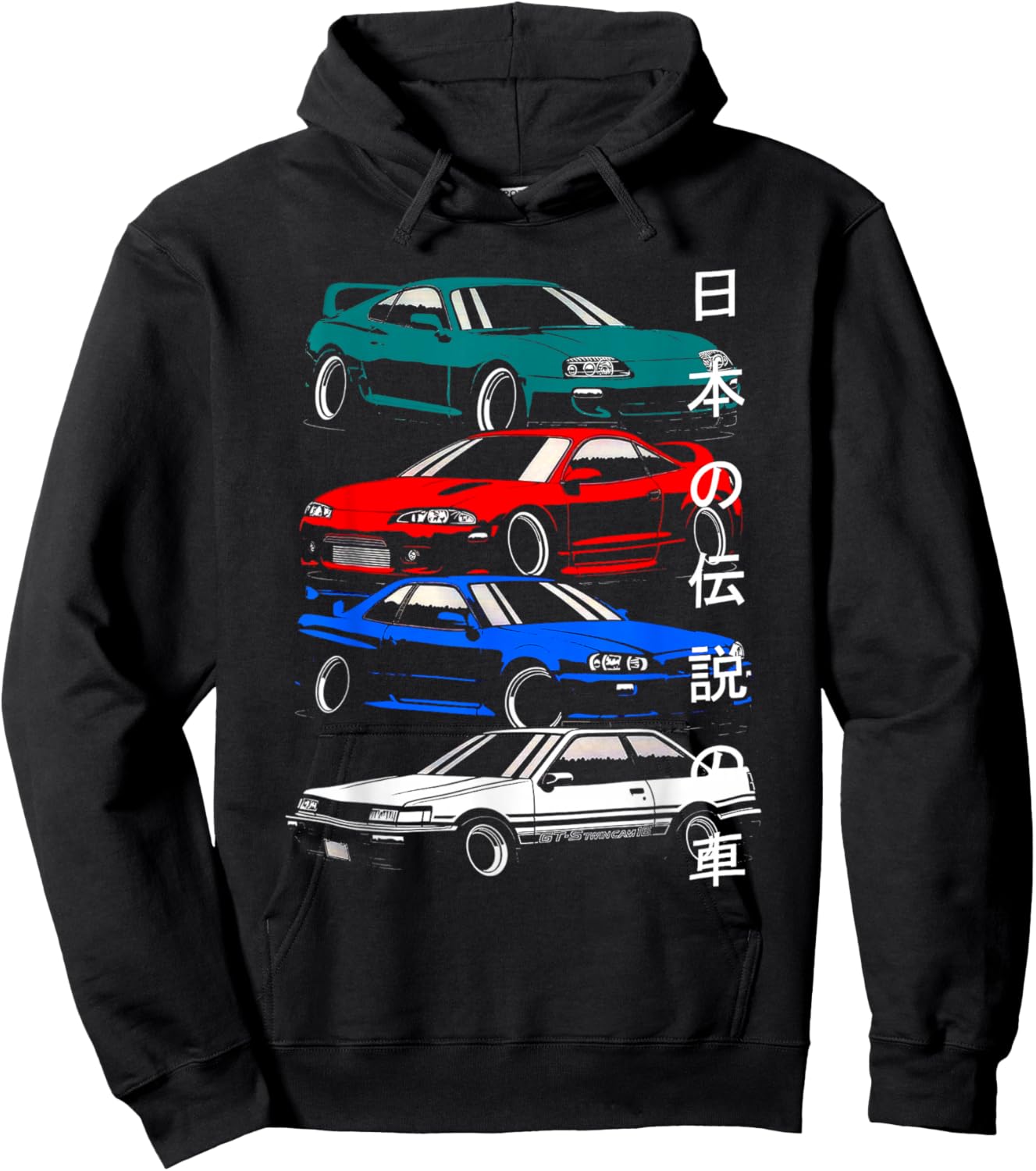 T-Shirt Hoodie - Hoodie | Black