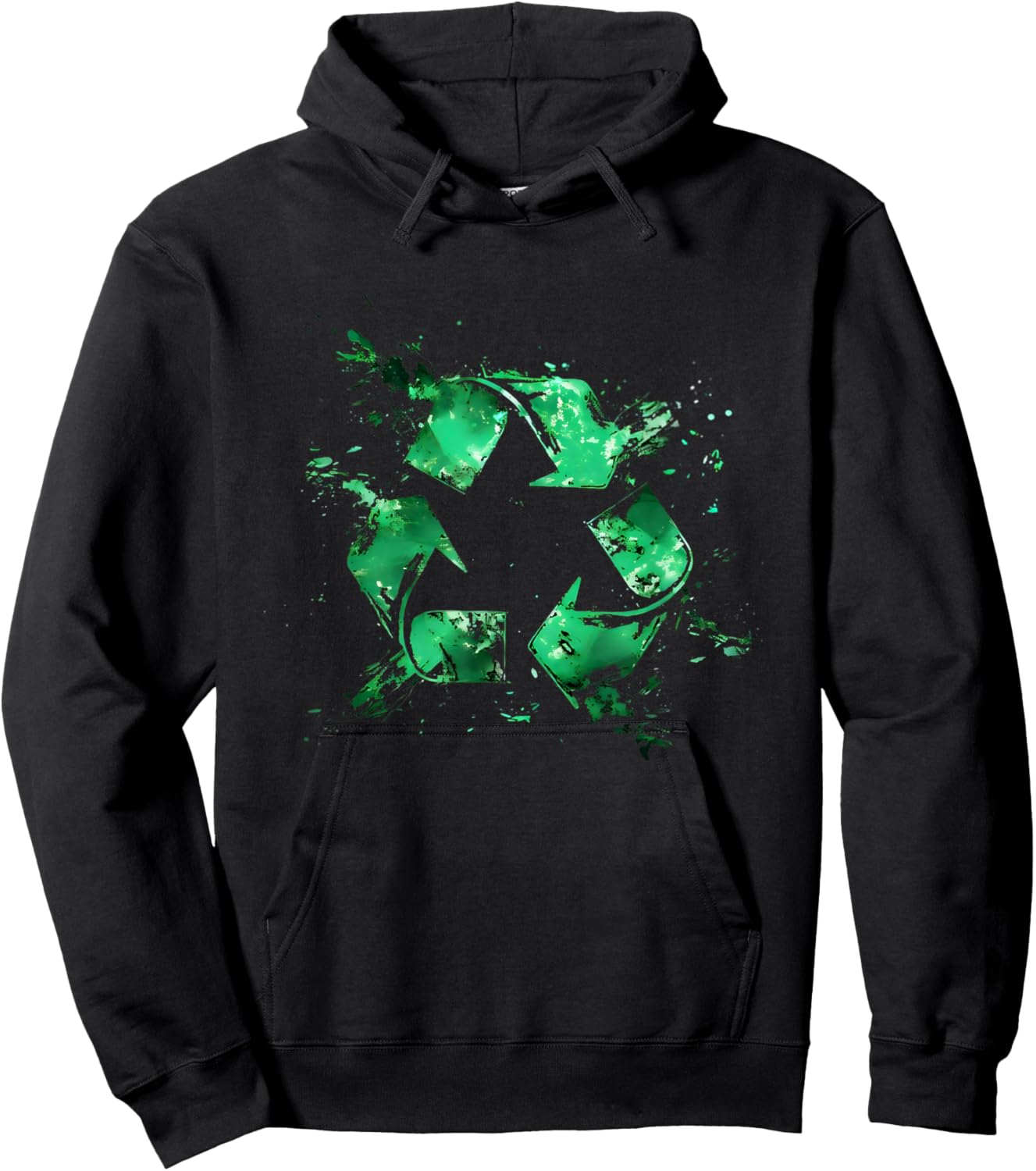 Vintage recycling , recycle Hoodie - Hoodie | Black