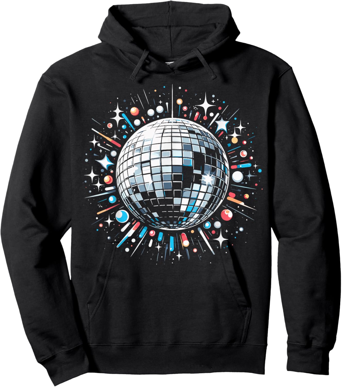 Disco Ball Celebration Design - Party Vibes Hoodie - Hoodie | Black