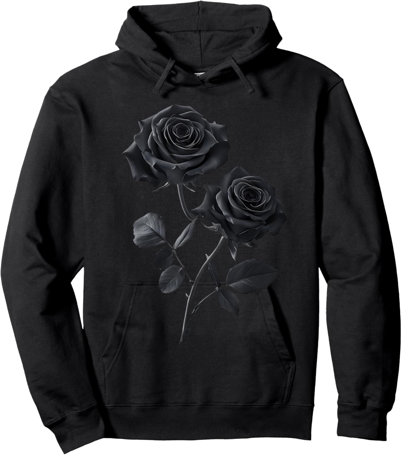 Beautiful Black Roses with Rose Pair Luxury Rose Design Hoodie - Hoodie | Black