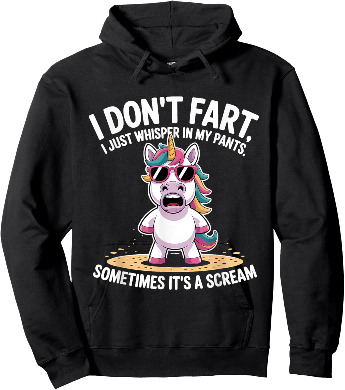 I Don't Fart I Just Whisper in My Pants Hoodie - Hoodie | Black