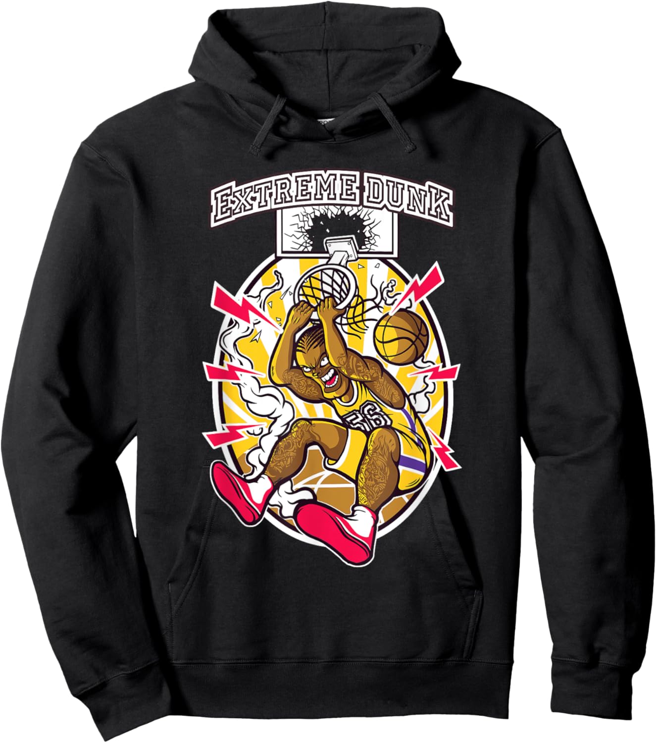 Streetart Basketball Funny Dunk Hoodie - Hoodie | Black