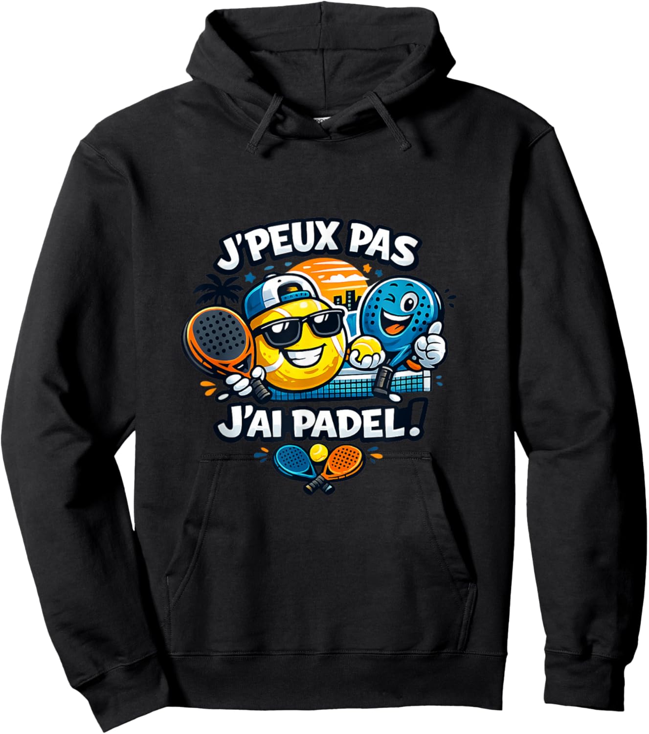 J'peuX Pas J'Ai Padel Hoodie - Hoodie | Black
