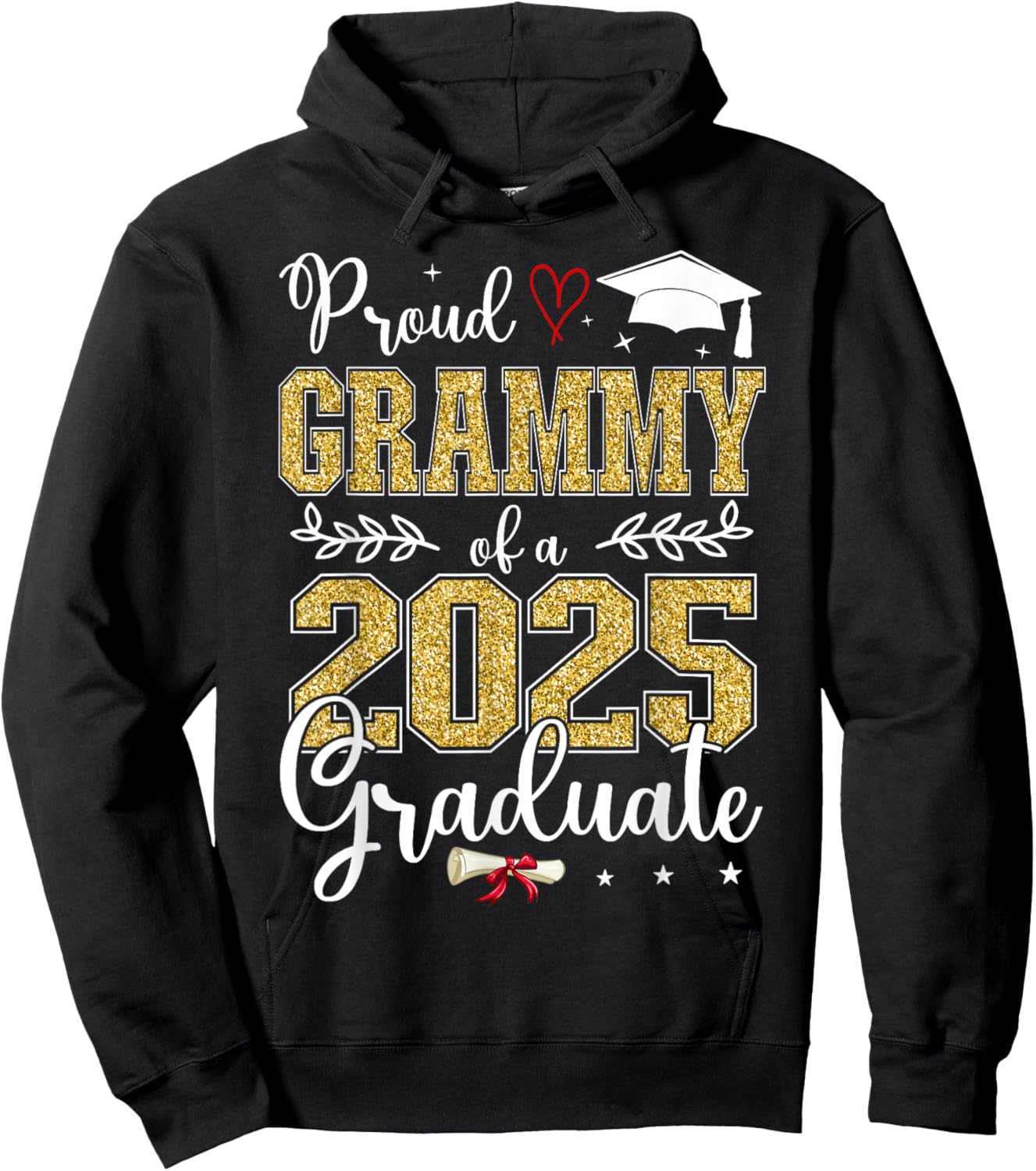 Proud Grammy Of A Class Of 2025 Graduate Senior Graduation Hoodie - Hoodie | Black