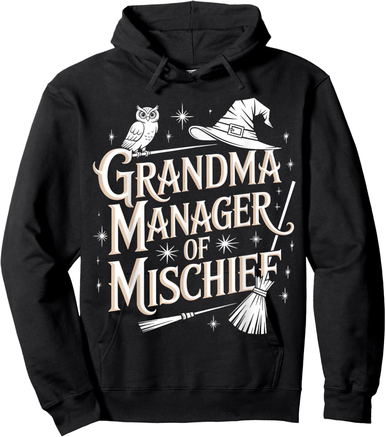 Funny Women Magical Grandma Manager of Mischief Mother's Day Hoodie - Hoodie | Black