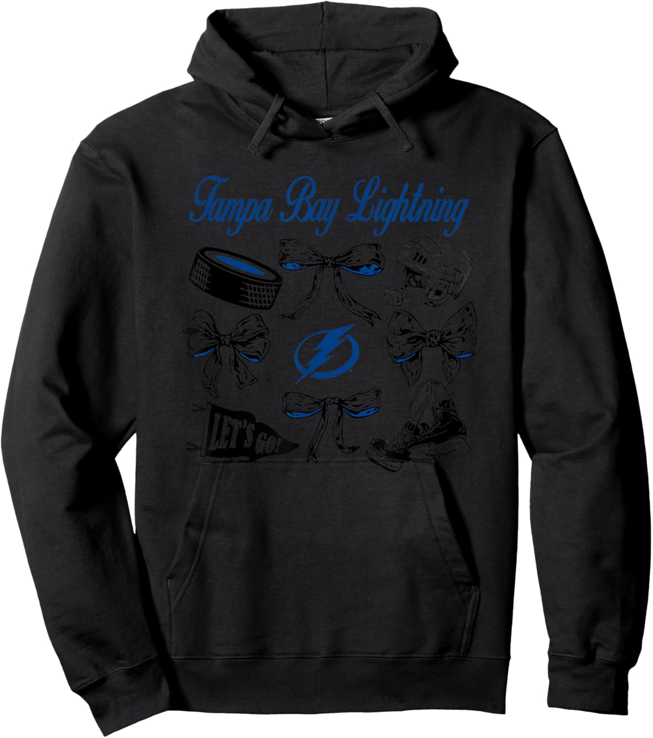Tampa Bay Lightning Bows White NHL Officially Licensed Hoodie - Hoodie | Black