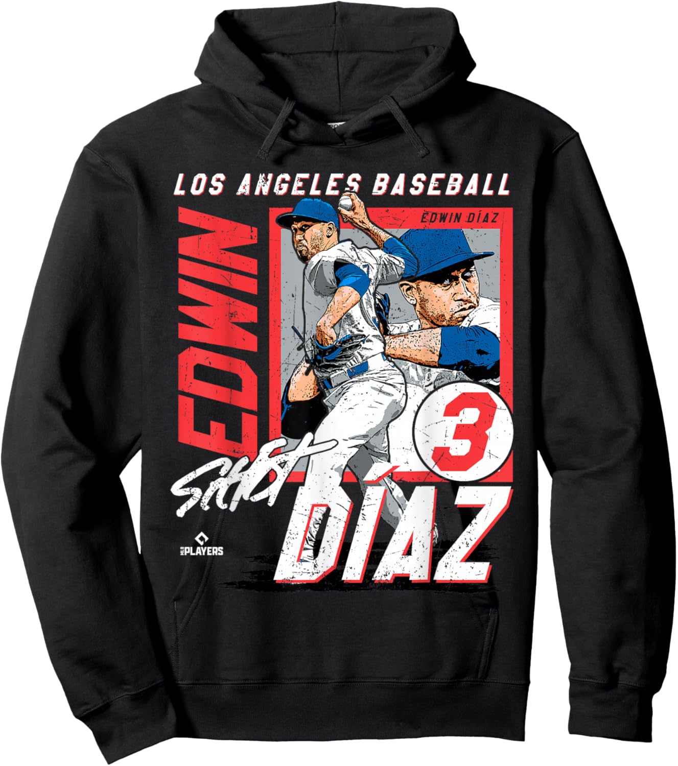 Edwin Diaz | Los Angeles D Baseball Players | MLBEDD203M Hoodie - Hoodie | Black