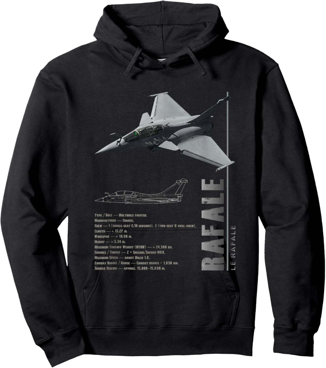 Rafale Jet Fighters-Spec Hoodie - Hoodie | Black