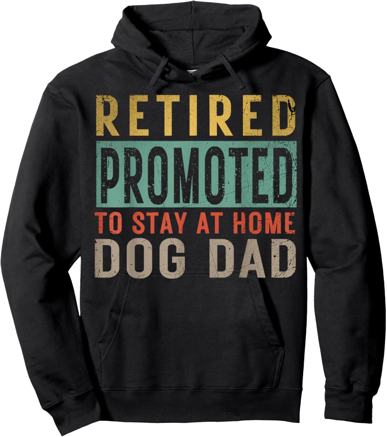 Retired promoted to stay at home dog Lover Dad Father's day Women Hoodie - Hoodie | Black