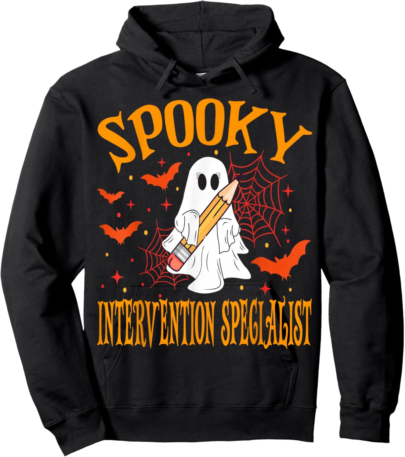 Spooky Intervention Specialist Halloween School Hoodie - Hoodie | Black
