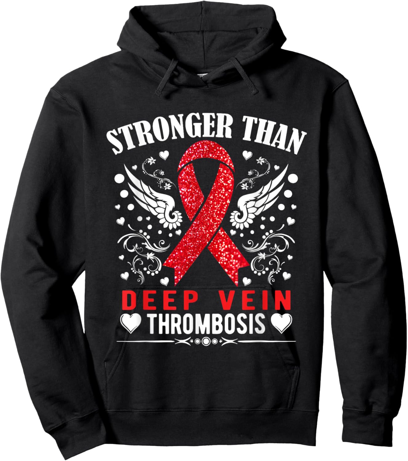 Deep Vein Thrombosis Awareness DVT Hoodie - Hoodie | Black
