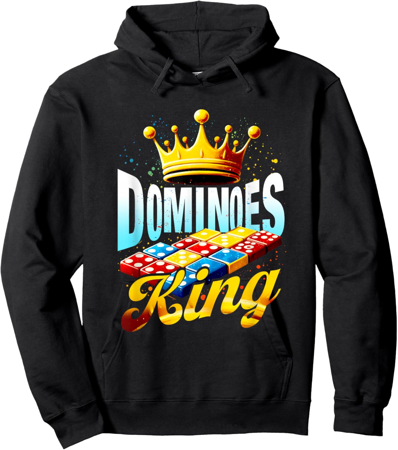 Dominoes King Domino Player Domino Lover Tile Game Champion Hoodie - Hoodie | Black