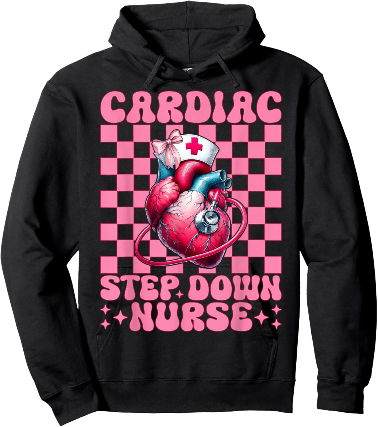 Cardiac Step Down Nurse Cardiac Nurse VICU ICU Hoodie - Hoodie | Black