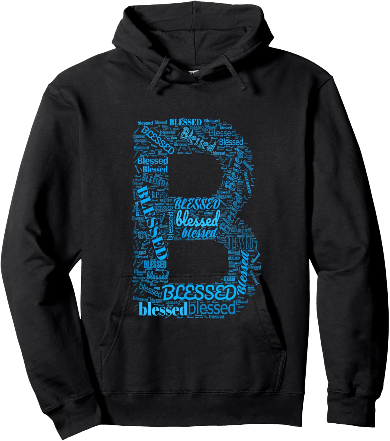 Blue B - Blessed In Countless Ways Blue Graphic Hoodie - Hoodie | Black