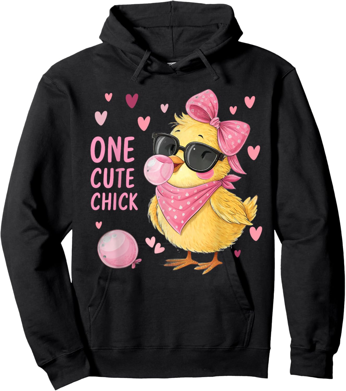 One Cute Chick - Funny Easter Chick for Kids Hoodie - Hoodie | Black