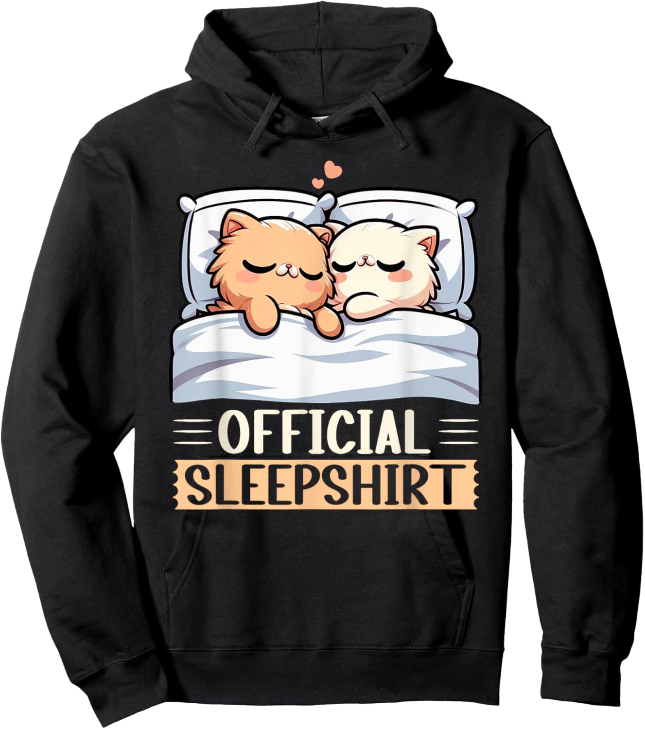 Official Sleepshirt Funny Persian Cat Nap Pajamas Sleepwear Men Women Kids Hoodie - Hoodie | Black