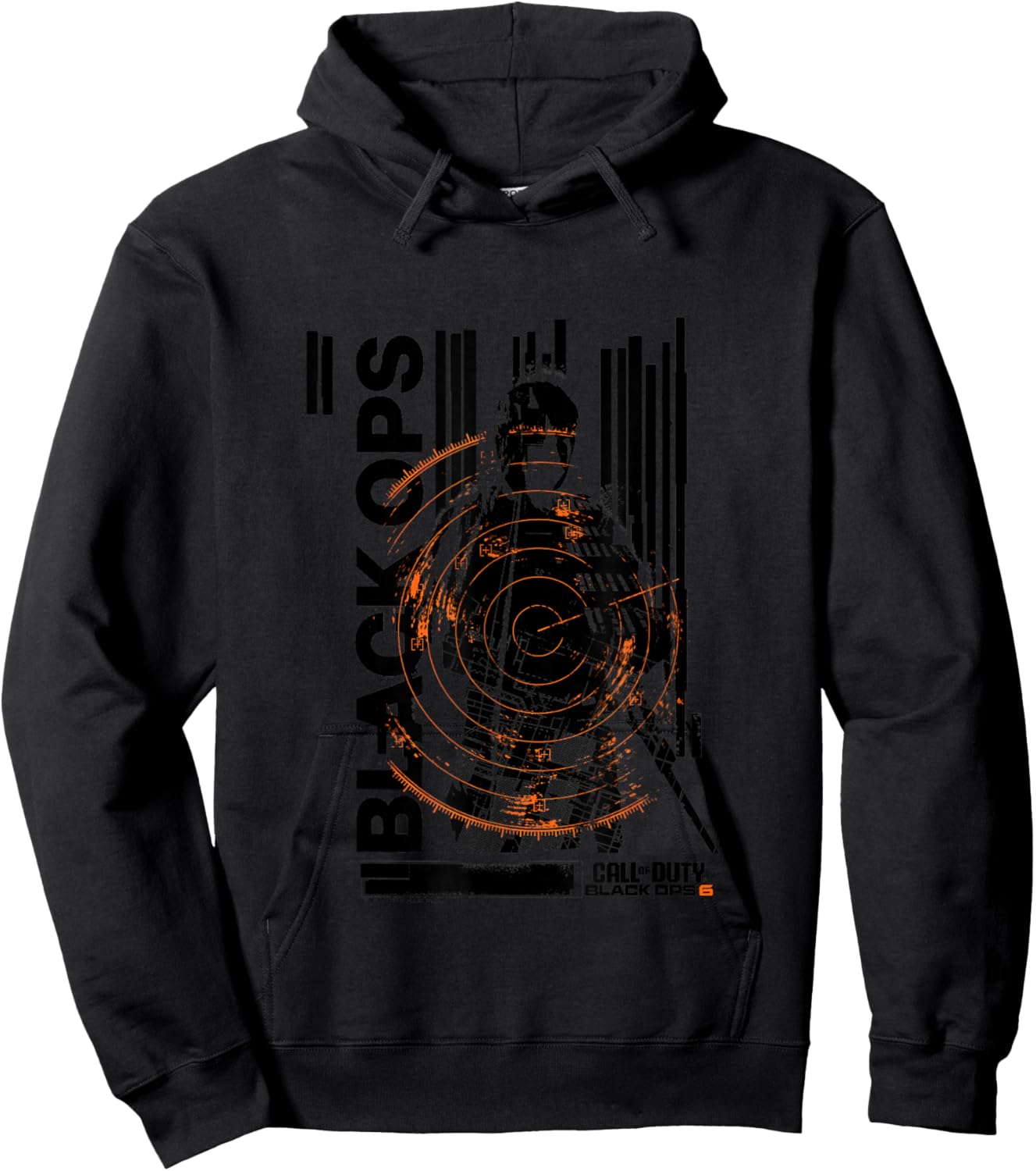 Call Of Duty Black Ops Soldier Silhouette Distressed Logo Hoodie - Hoodie | Black