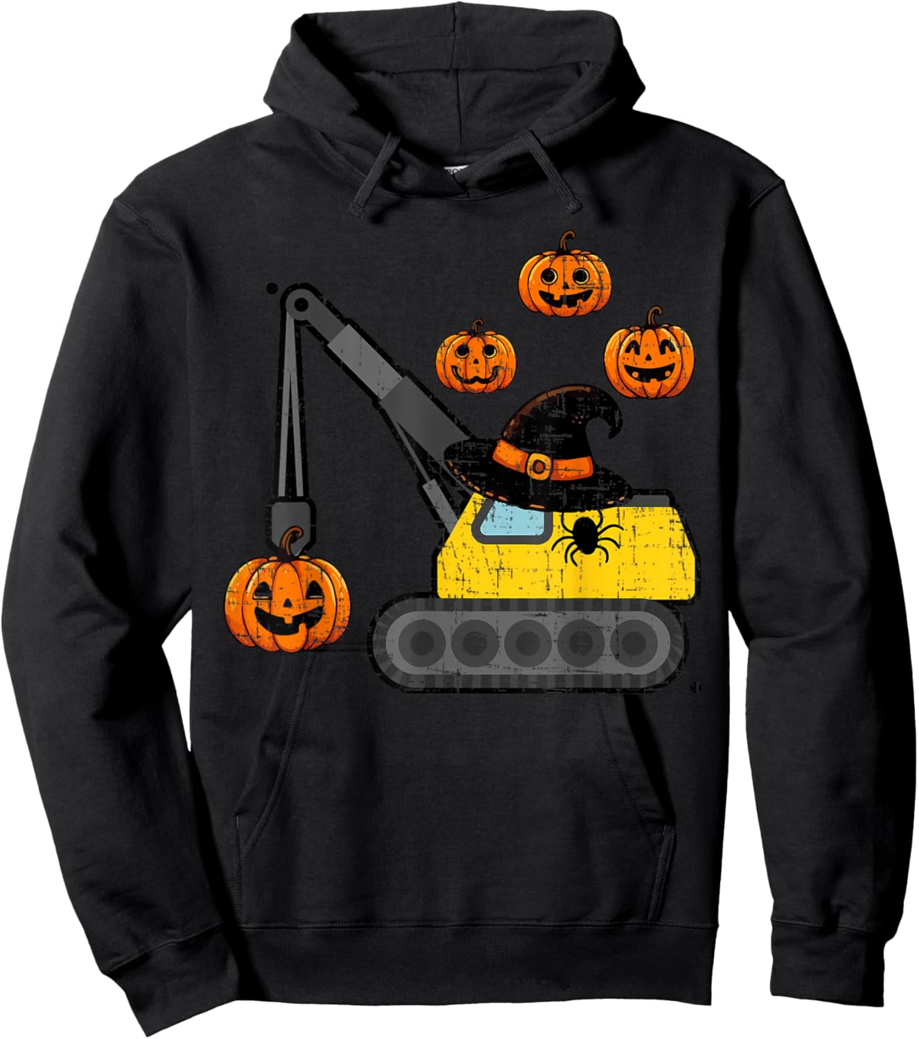 Crane Construction Truck Costume Toddler Kids Boys Halloween Hoodie - Hoodie | Black