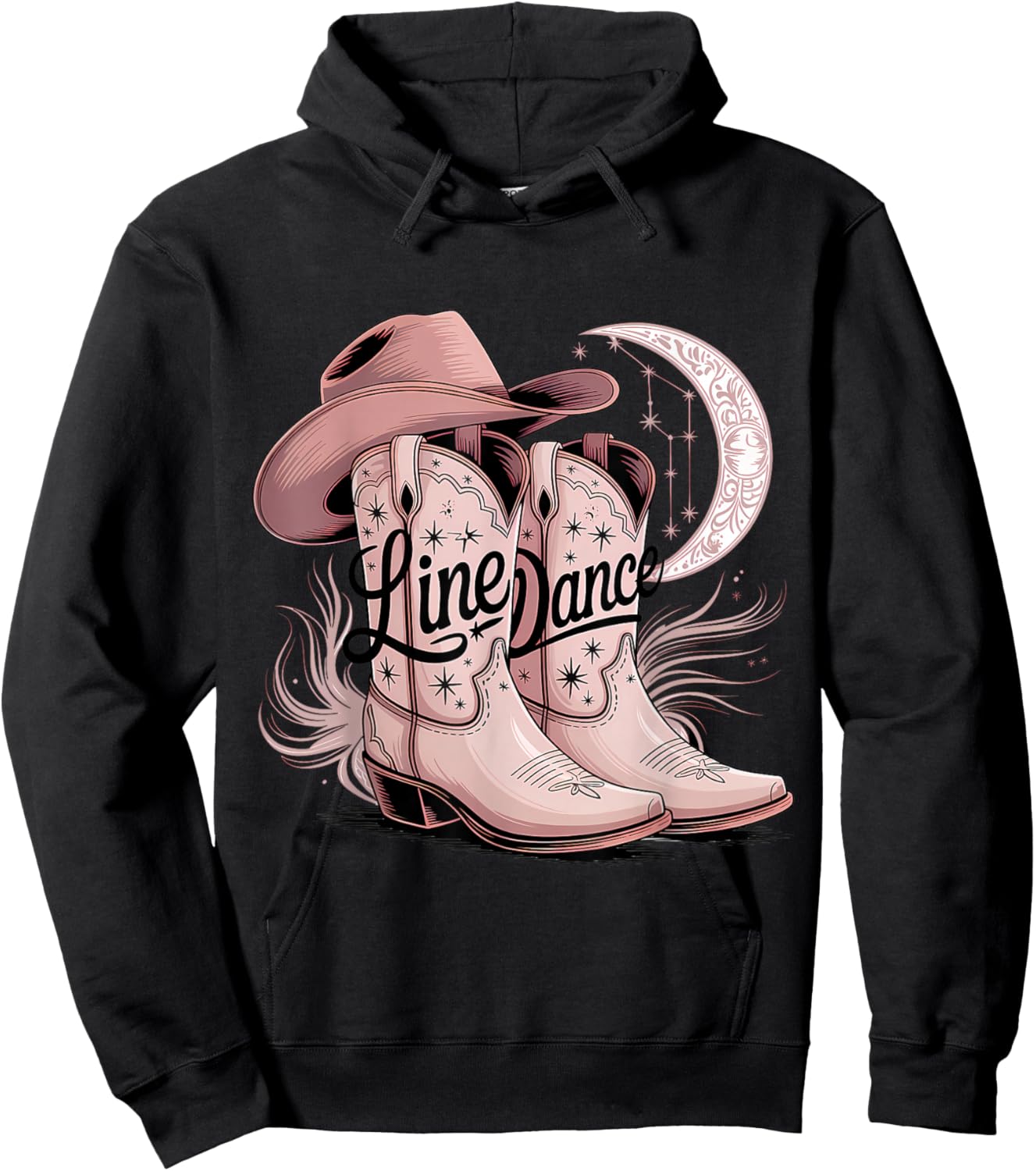 Line Dance Cowboystiefel Hoodie - Hoodie | Black