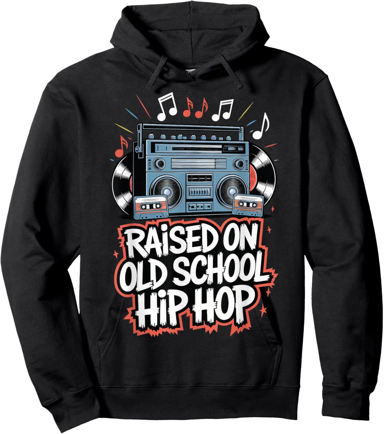 Raised On Old School Hip Hop Hoodie - Hoodie | Black