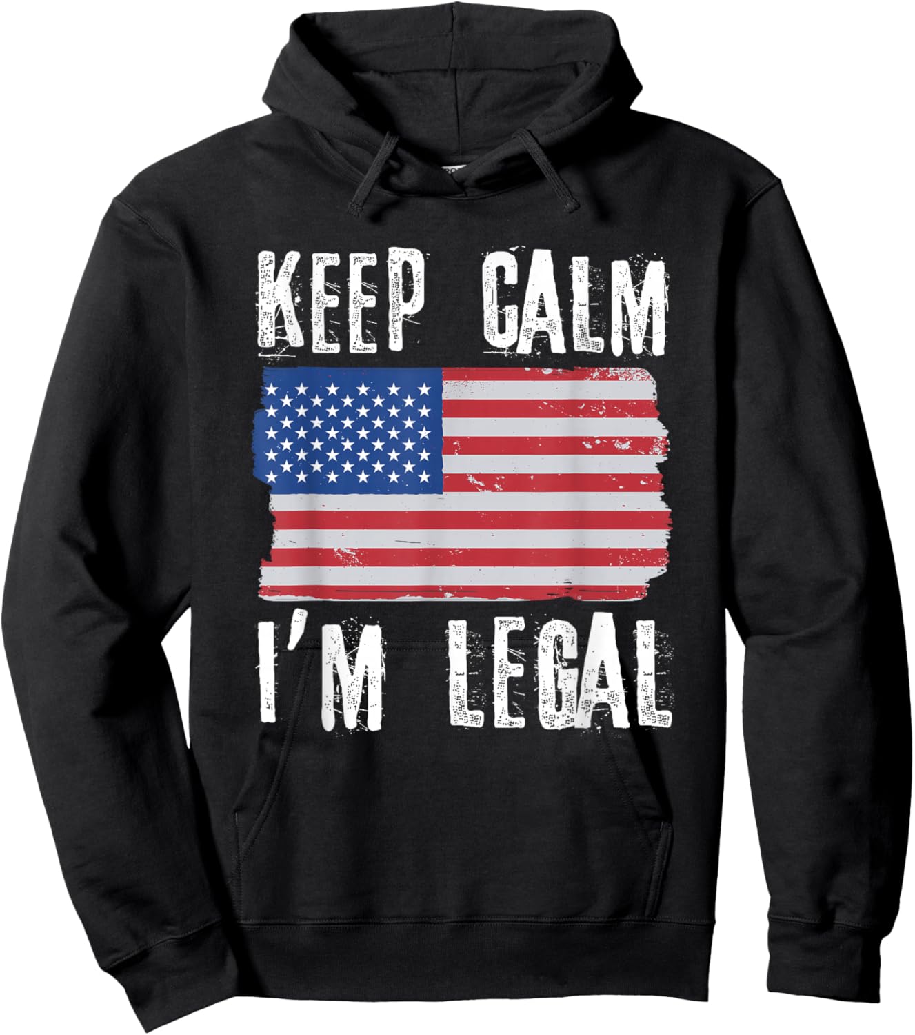 Keep Calm I'm Legal Citizenship USA Citizen Hoodie - Hoodie | Black