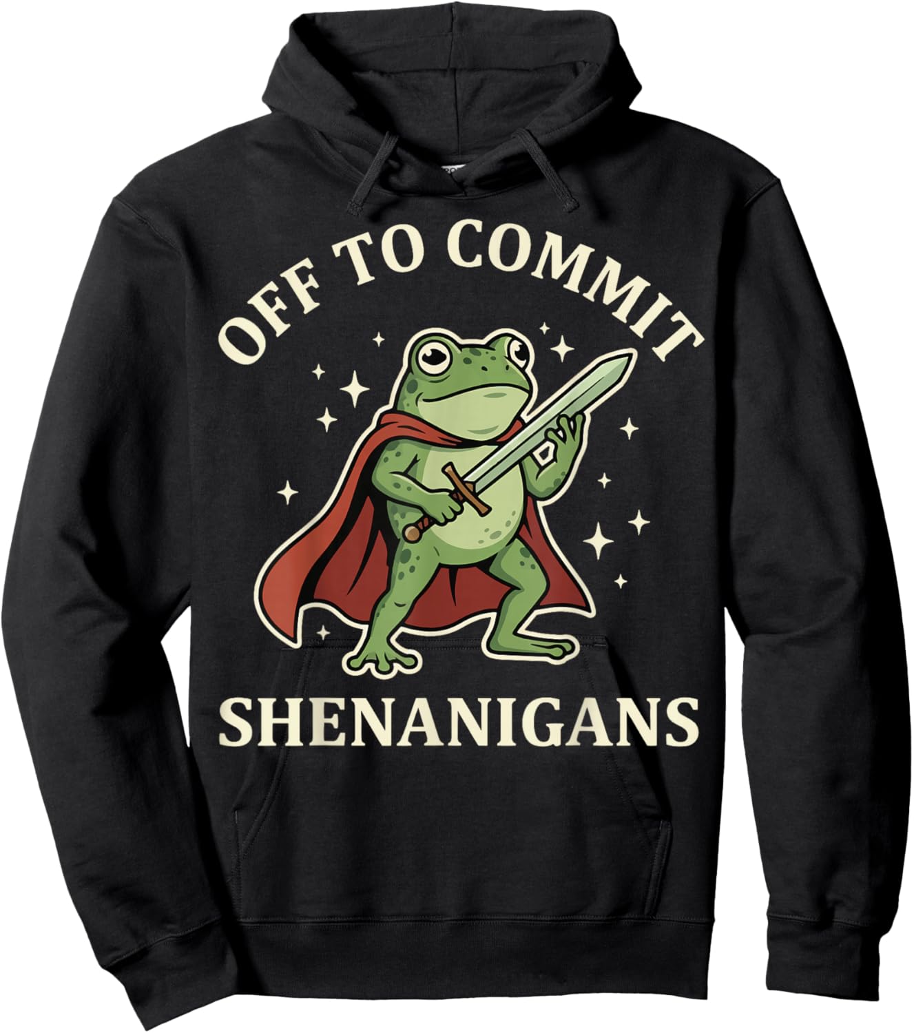 Off to Commit Shenanigans Frog Hoodie - Hoodie | Black