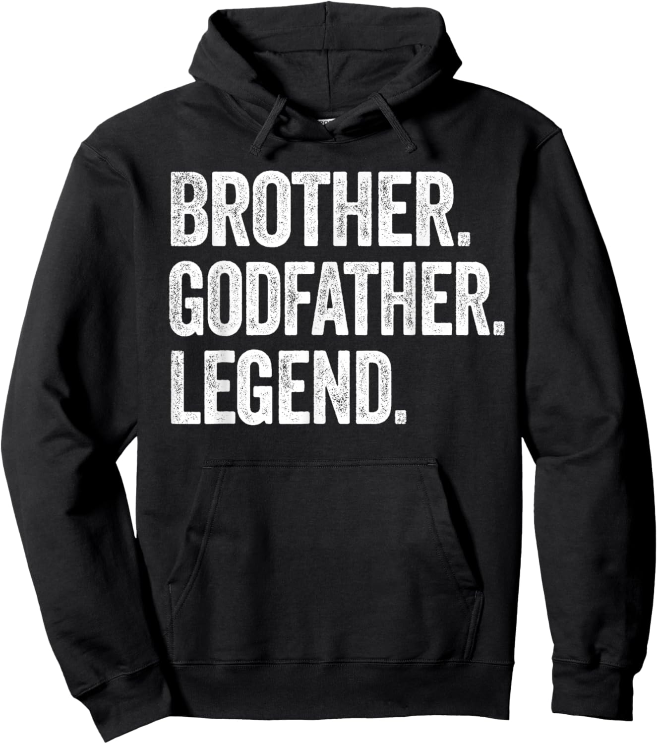Brother Godfather Legend - Vintage Distressed Bold Graphic Hoodie - Hoodie | Black