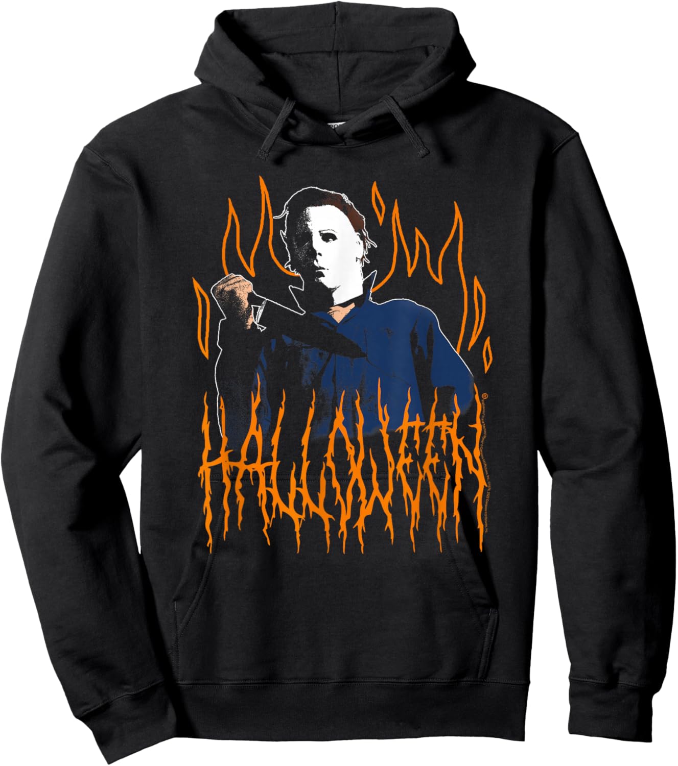 Halloween Extreme Metal Logo Michael Myers Horror Movie Hoodie - Hoodie | Black