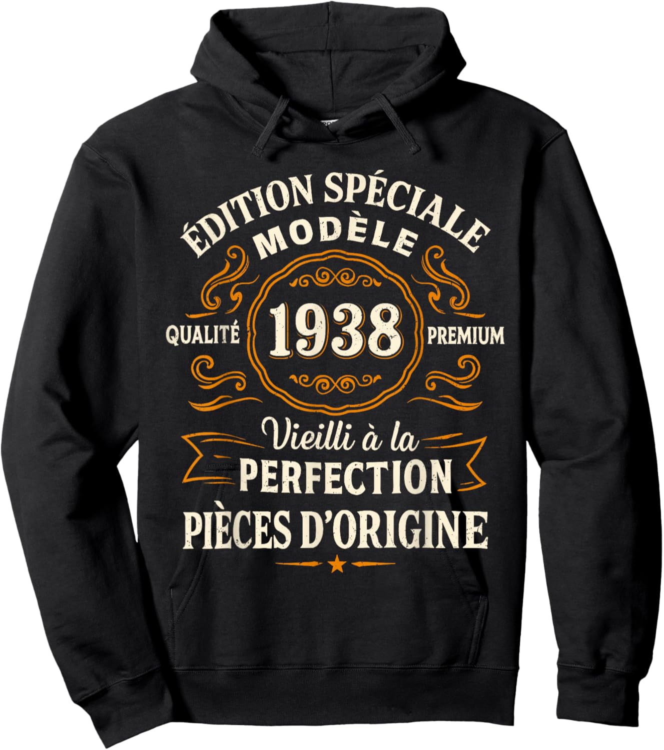 Cadeau Anniversaire 88 Ans Édition Spéciale 1938 Vintage Hoodie - Hoodie | Black