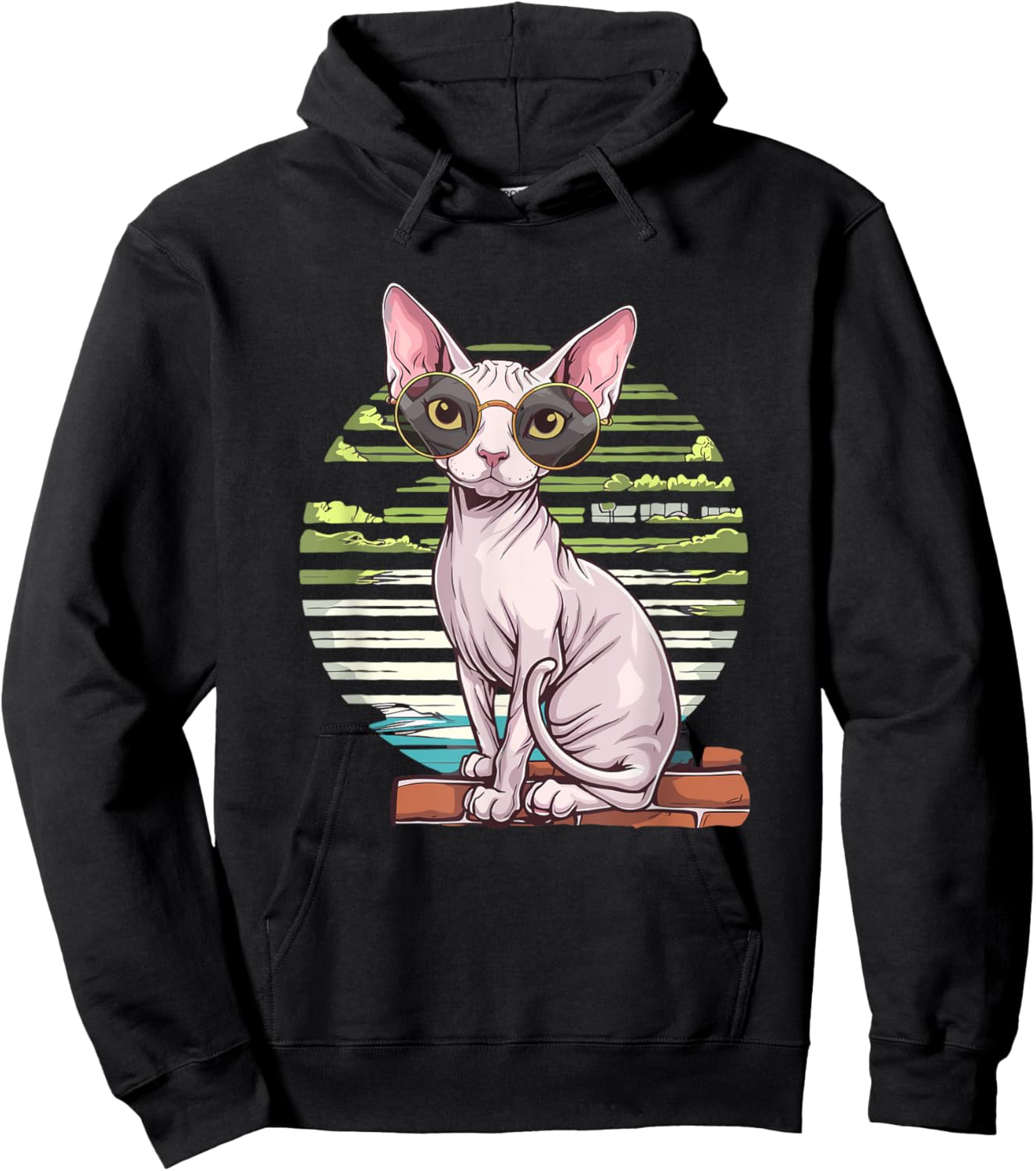 Funny dressed up naked cat costume Men Women Hoodie - Hoodie | Black