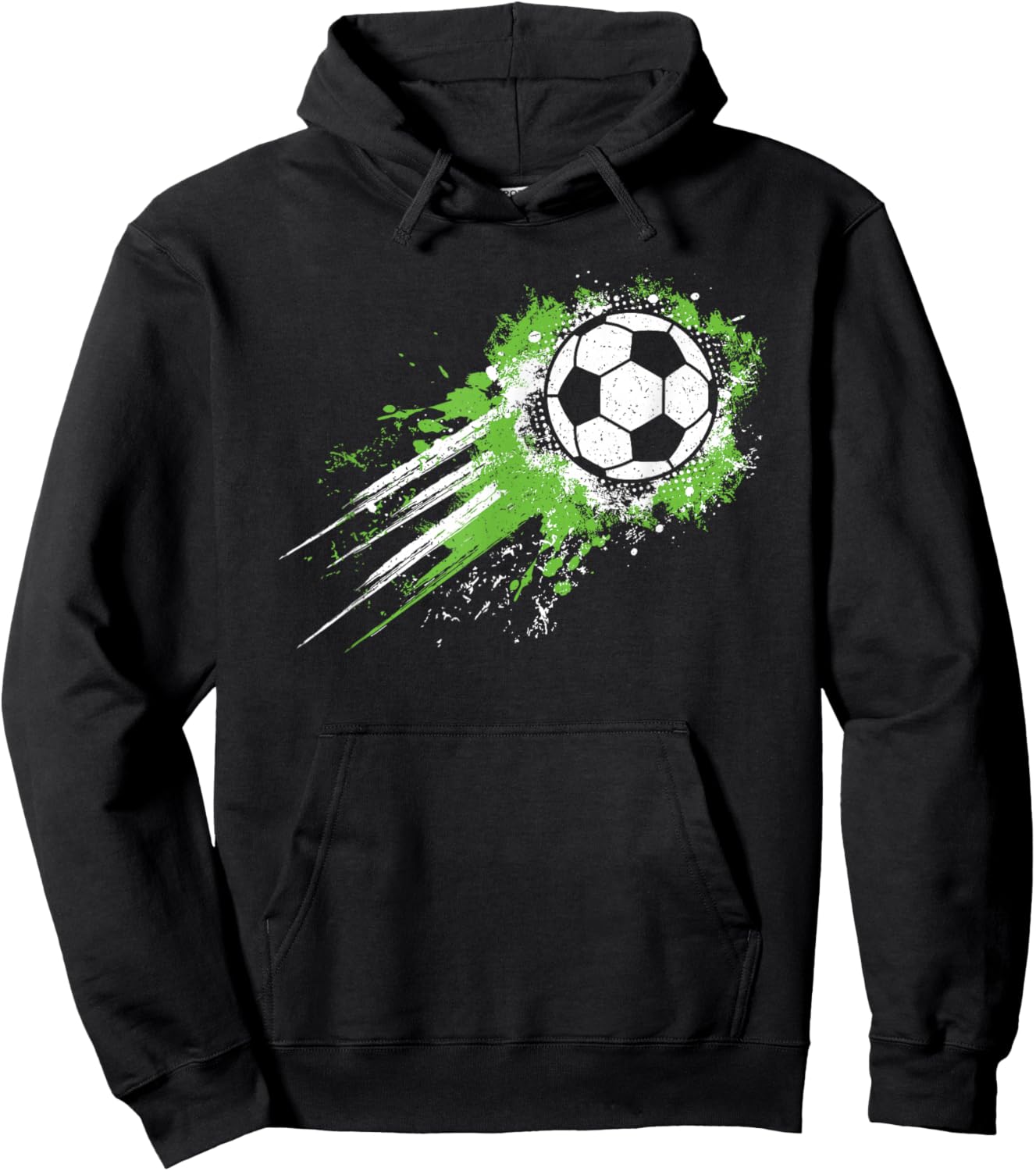 Soccer Ball Vintage Soccer Player Men Boys Kids Hoodie - Hoodie | Black