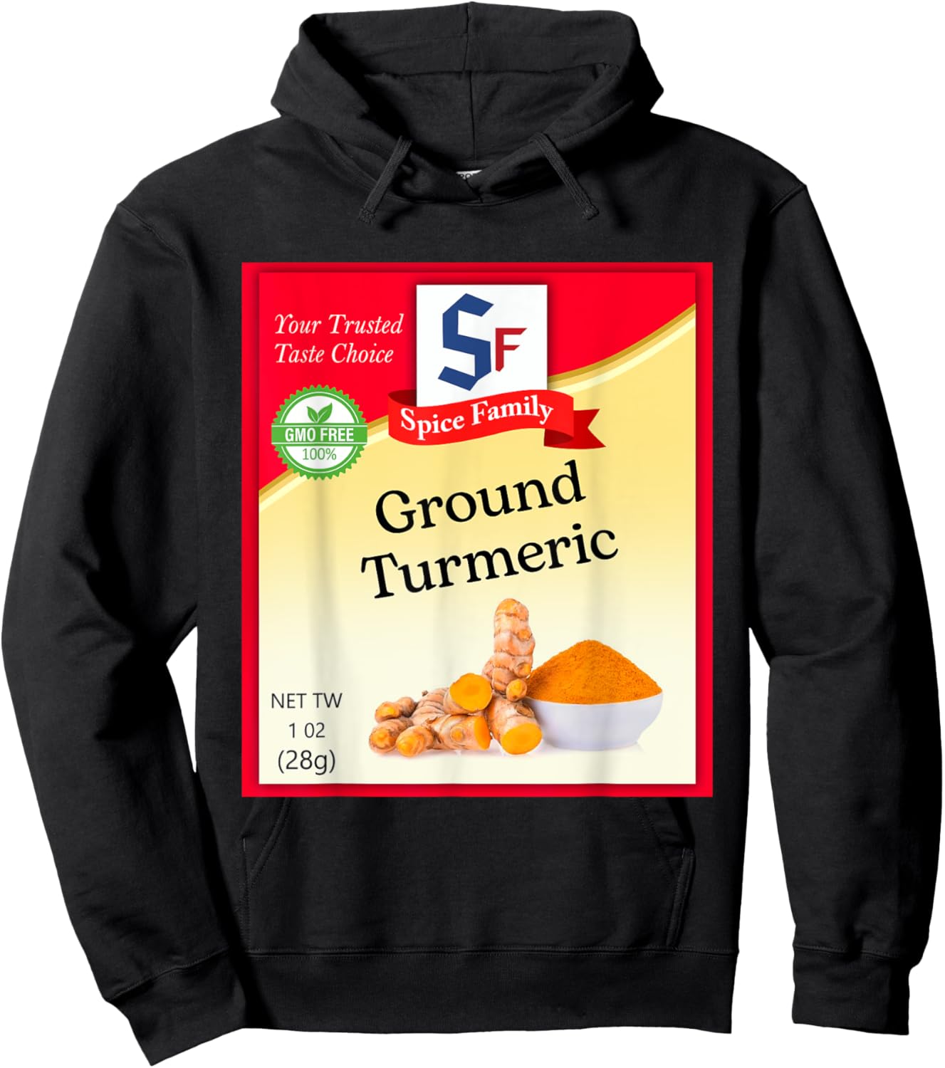 Ground Turmeric Condiment Costume Holiday Spice Costumes Hoodie - Hoodie | Black